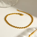 Gold Heart Link Bracelet