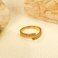 Roman Numeral Pavé Wrap Ring