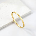 Gold Honeycomb Hexagon Bangle