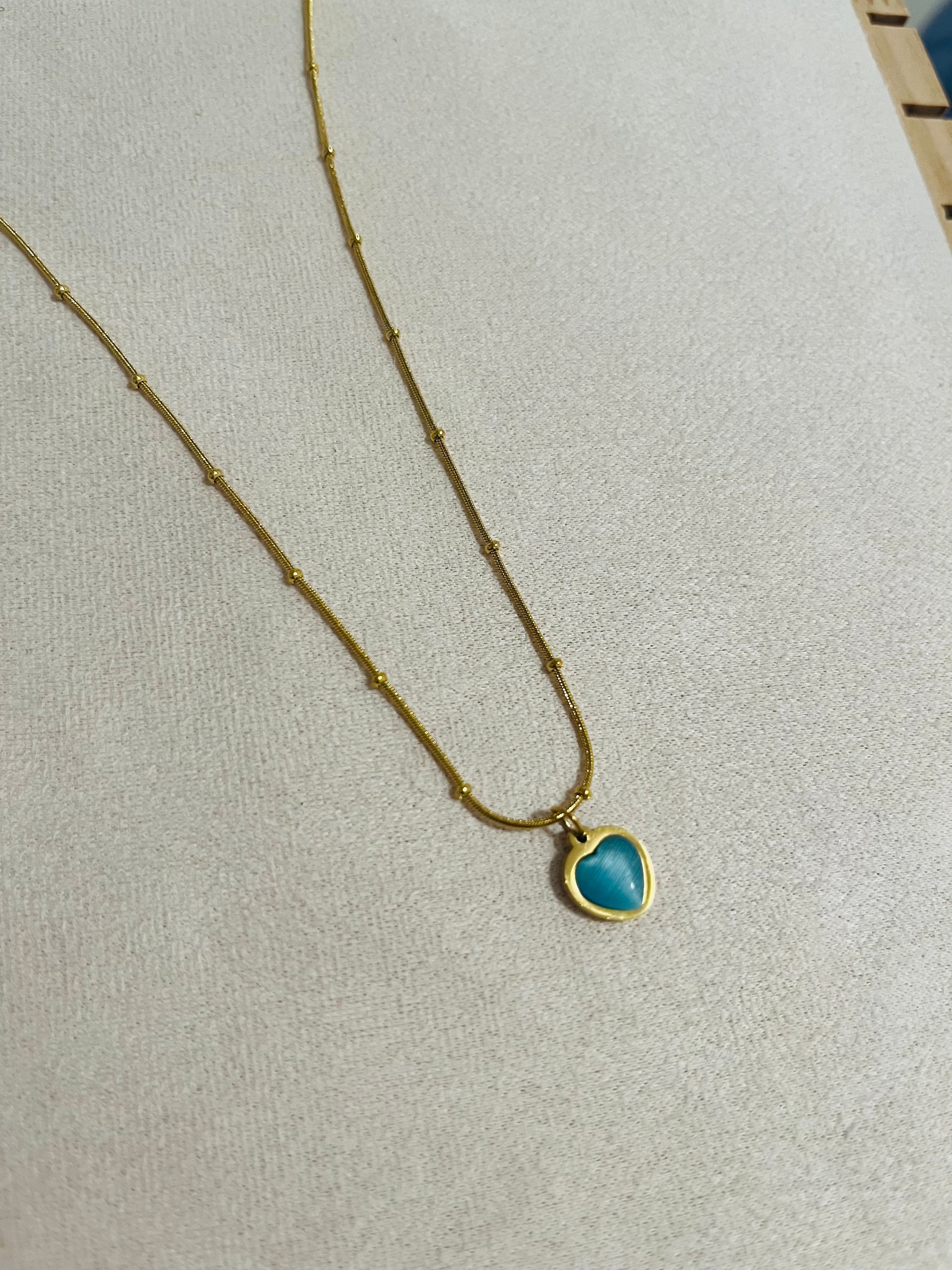 Turquoise Heart Pendant Necklace