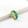 Emerald Baguette Eternity Band