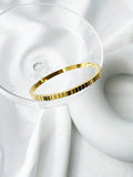 Ridged Gold Bangle