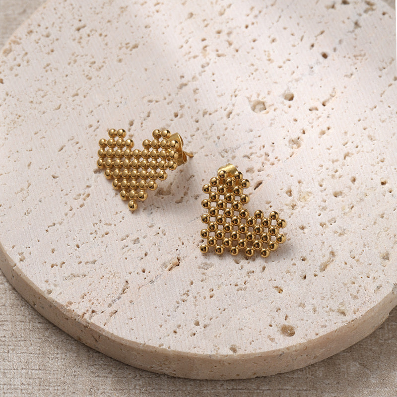 Heart Stud Earrings