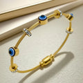 Evil Eye Cable Bangle